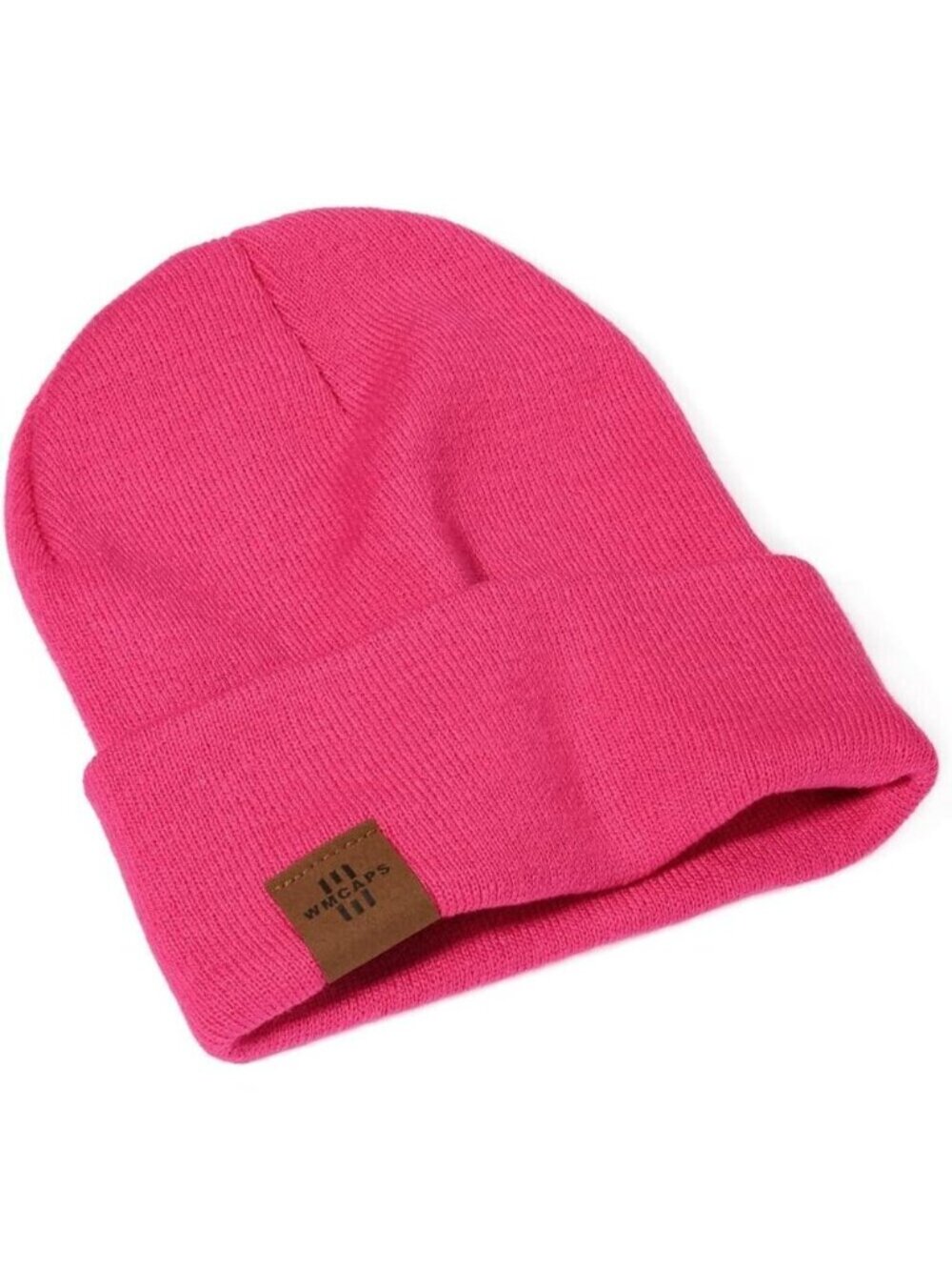 Men and Women Rose Red Acrylic Stretchy Daily Knit Warm Winter Beanie Hats